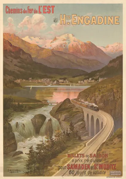 Chemins de fer de l’Est – Hte. Engadine – Billets de Saison pour Samedan et St. Moritz