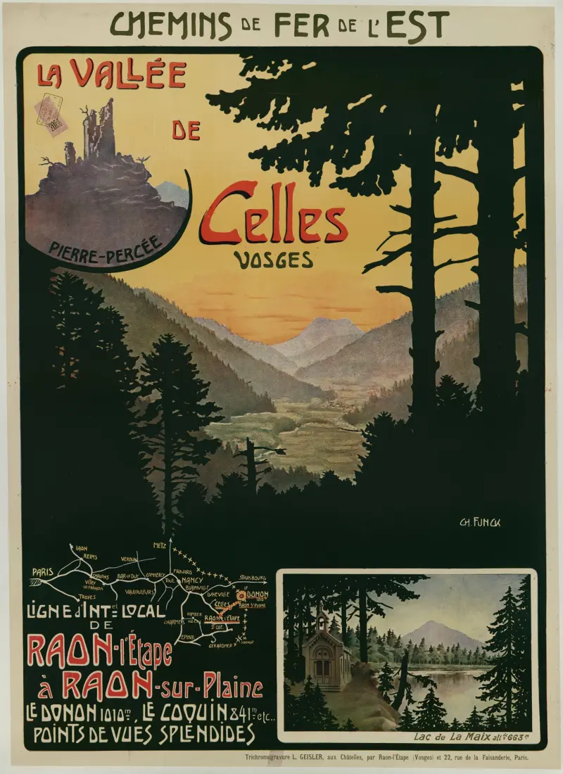 Chemins de Fer de l’Est; La vallée de Celles Vosges. Ligne d’intérêt local de Raon l’Etape à