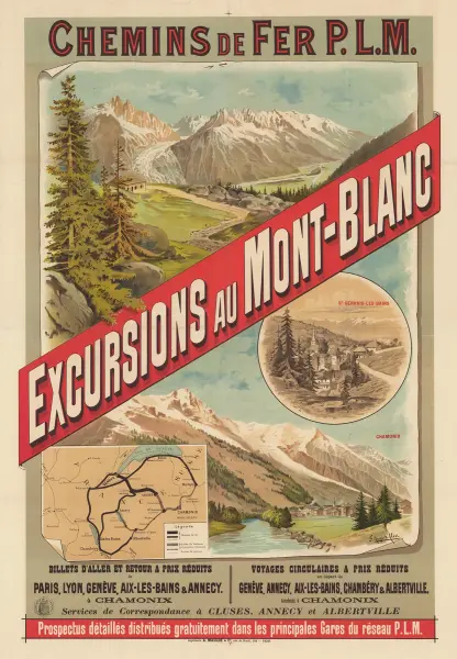 Chemins de fer P.L.M. Excursions au Mont-Blanc