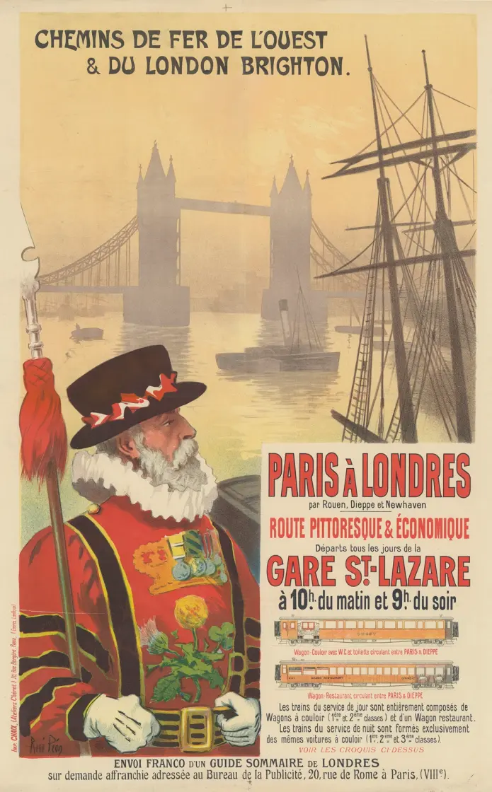 Chemins de fer de l’Ouest & du London Brighton. Paris à Londres par Rouen