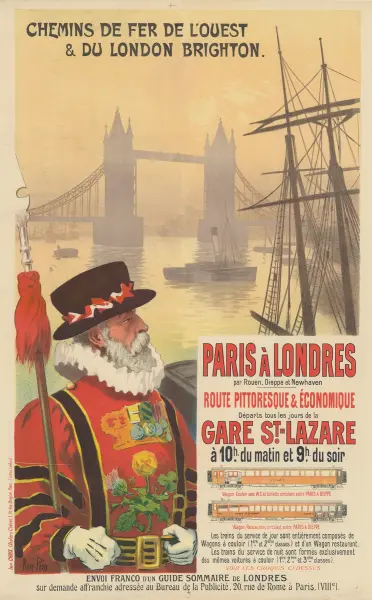 Chemins de fer de l’Ouest & du London Brighton. Paris à Londres par Rouen